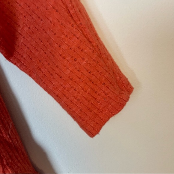 Maeve Addie Ruffled Orange Cowl Neck Sweater Size S - Picture 6 of 9